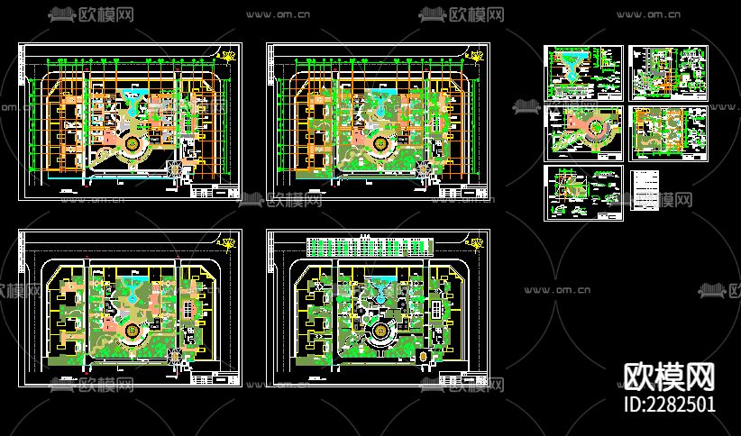 广场设计图CAD施工图-免费3dmax模型库-欧模网