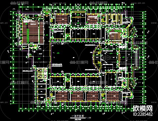 教学楼cad施工图下载（渲染图3）