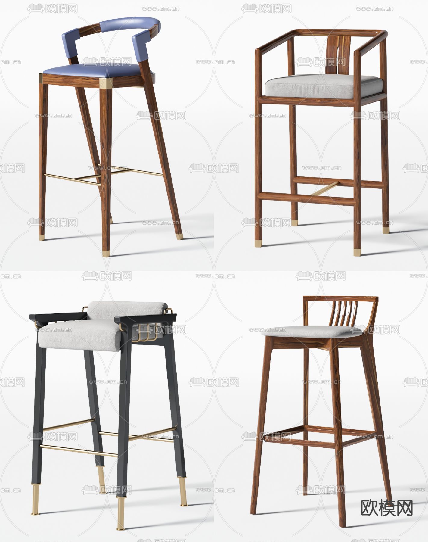 现代吧椅 吧凳3d模型下载