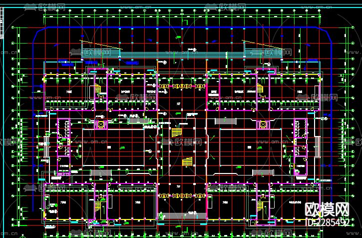 教学楼cad施工图下载（渲染图4）