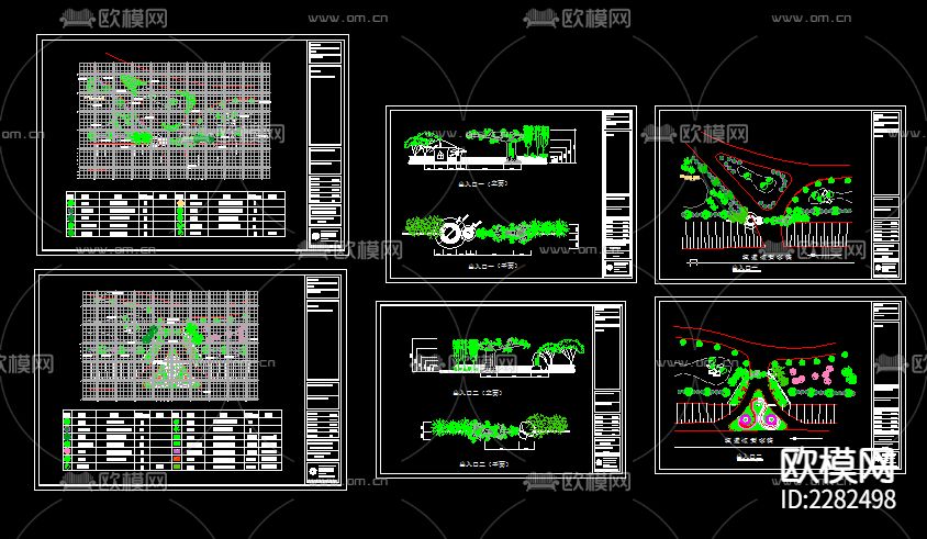 出入口CAD施工图下载（渲染图2）