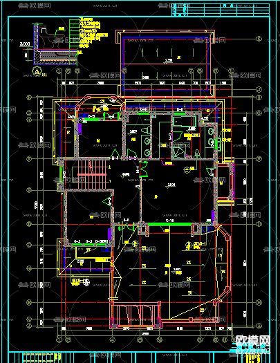 别墅cad施工图下载（渲染图9）