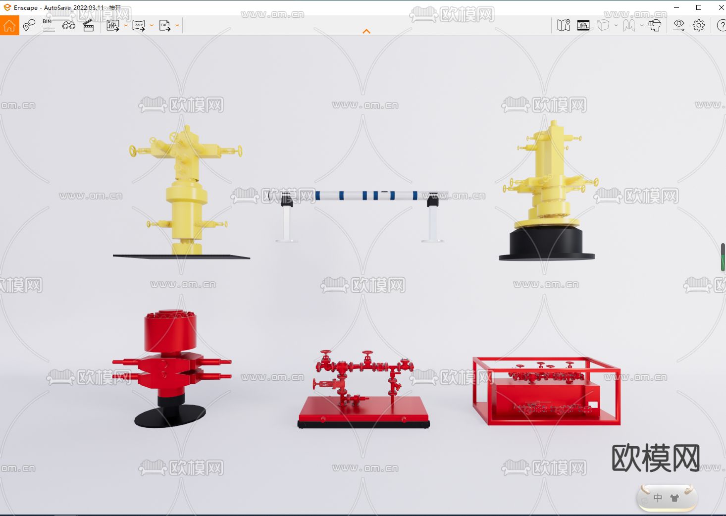 钻井机 开采机 工业机器设备su模型下载（渲染图2）