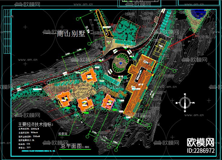 别墅cad施工图下载（渲染图2）