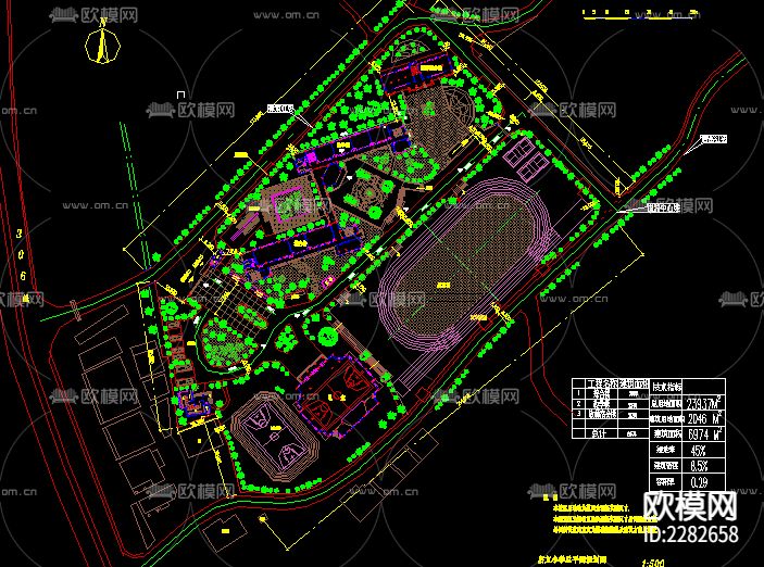 学校设计方案cad施工图下载（渲染图2）