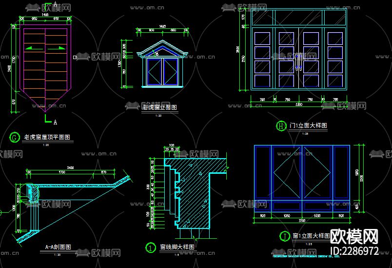 别墅cad施工图下载（渲染图8）