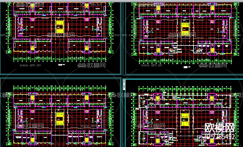 教学楼cad施工图下载（渲染图5）
