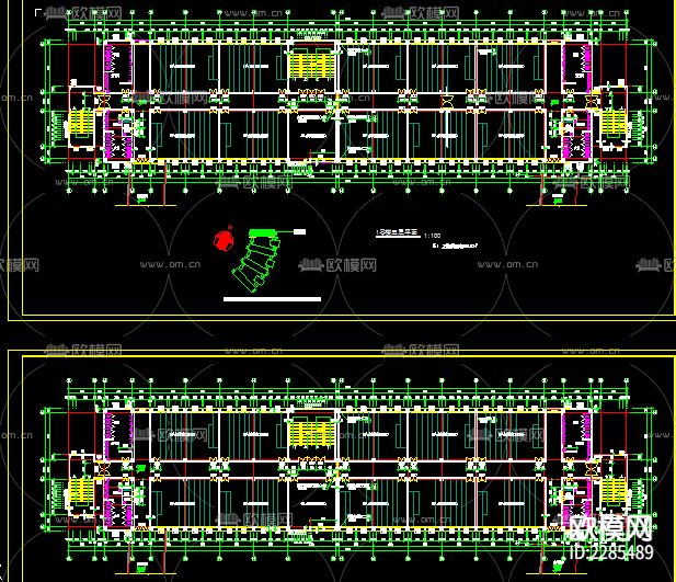 教学楼cad施工图下载（渲染图2）