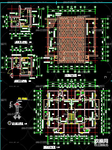 民房建筑CAD施工图下载（渲染图5）