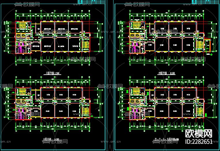银行大楼cad施工图下载（渲染图4）