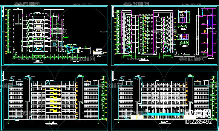 教学楼cad施工图下载（渲染图3）