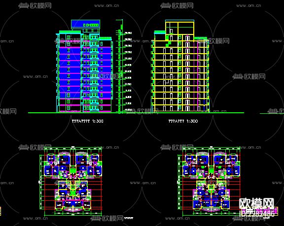 小高层建筑CAD施工图下载（渲染图3）