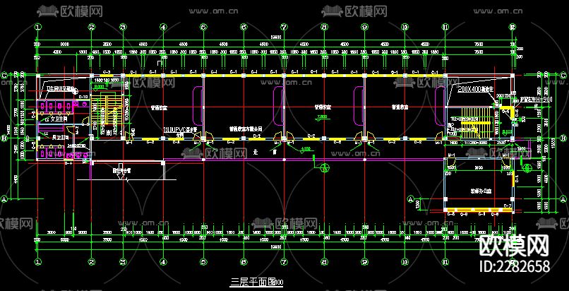 学校设计方案cad施工图下载（渲染图4）