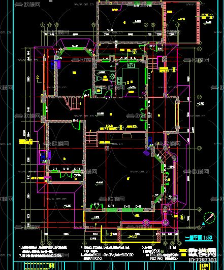 别墅cad施工图下载（渲染图8）