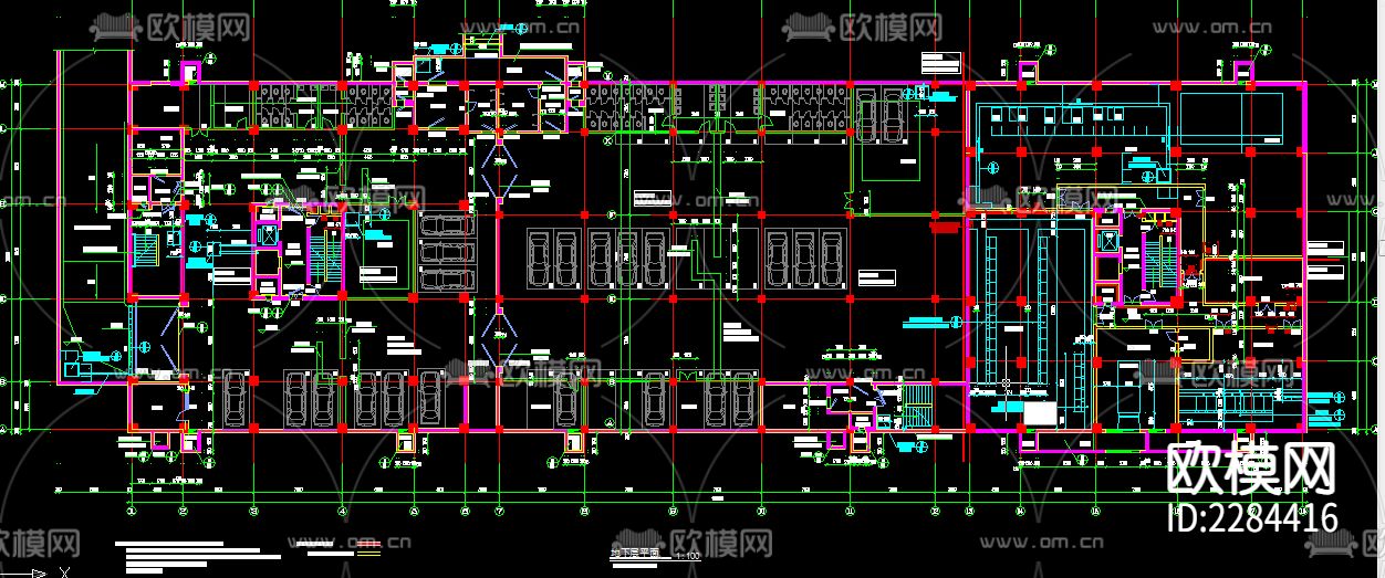 高层商住楼cad施工图下载（渲染图2）