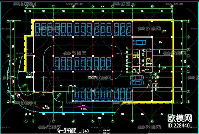 学生宿舍楼cad施工图下载（渲染图3）
