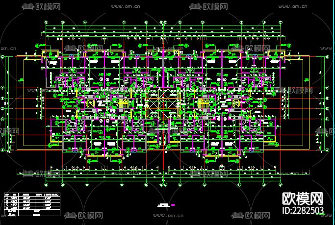 中高层商住楼建筑CAD施工图下载（渲染图3）