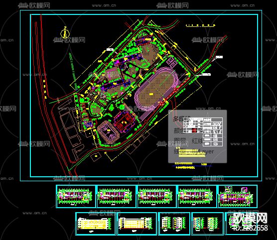 学校设计方案cad施工图下载（渲染图1）