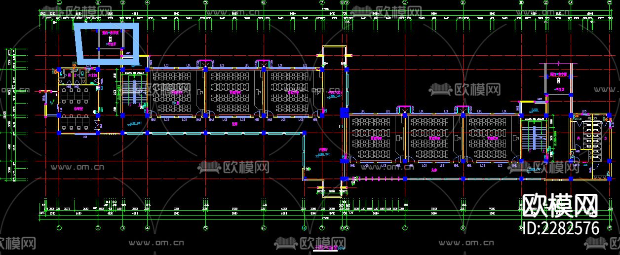 西安某大学教学楼CAD施工图下载（渲染图4）