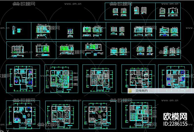 别墅cad施工图-免费3dmax模型库-欧模网