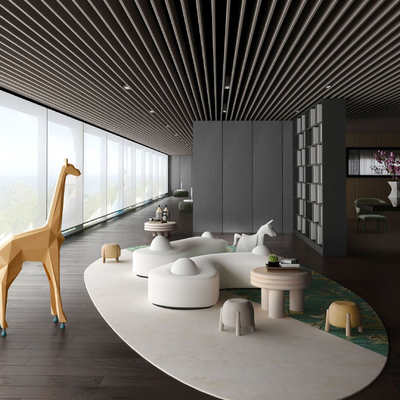  现代休闲区su模型 