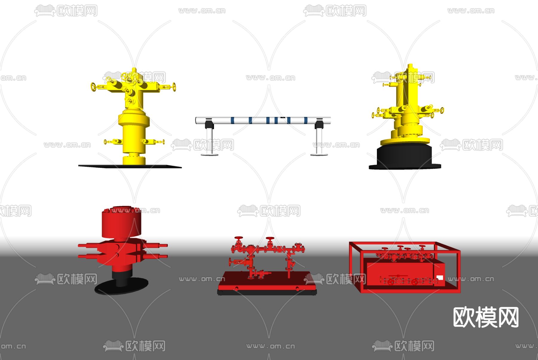 钻井机 开采机 工业机器设备su模型下载（渲染图3）