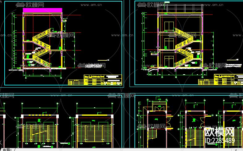 教学楼cad施工图下载（渲染图4）