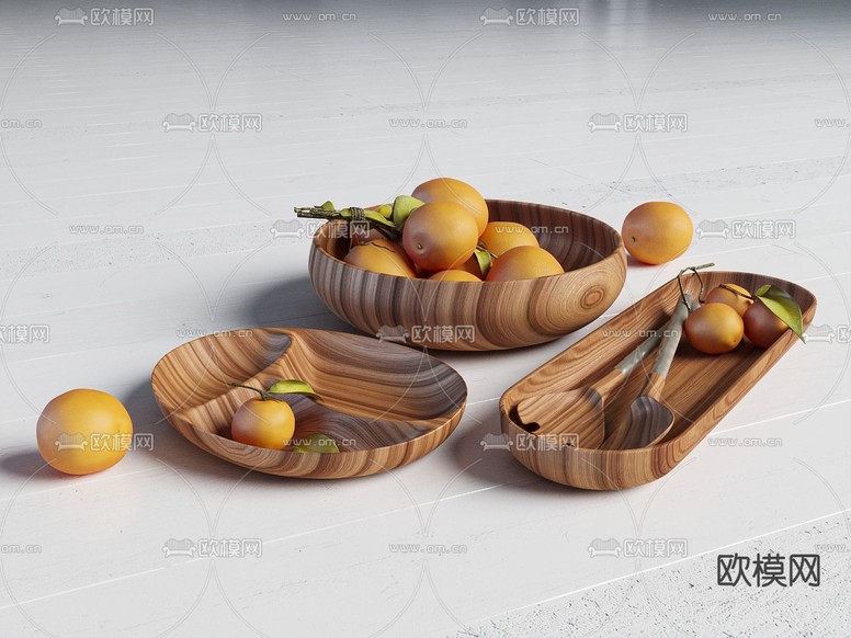 水果 橙子 果盘3d模型下载(渲染图1)