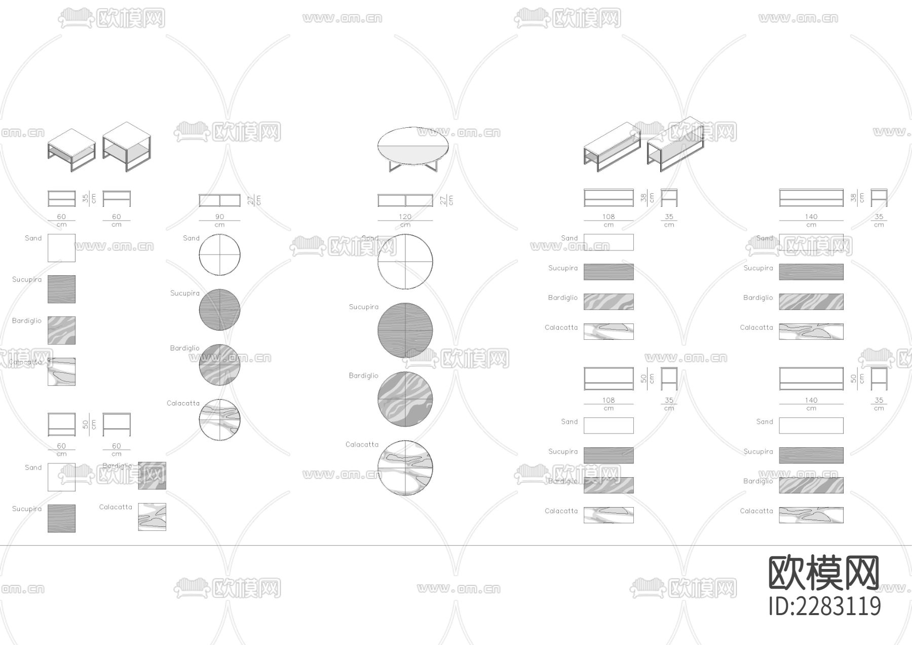 国外姆莱特安得塞家具cad图库下载（渲染图7）