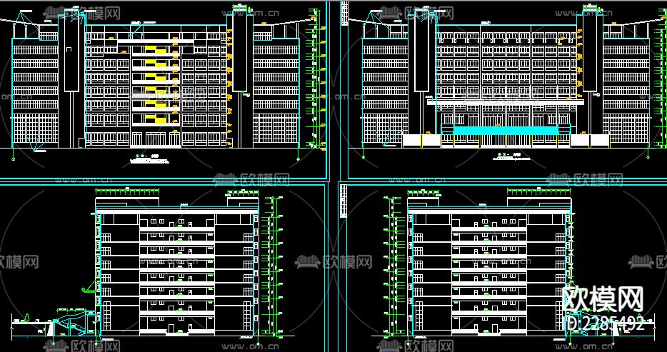 教学楼cad施工图下载（渲染图2）