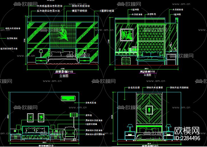床背景cad图库下载（渲染图4）