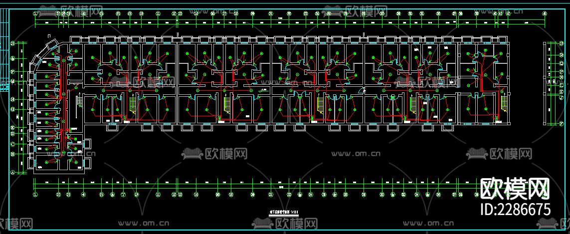 商住楼cad电气图下载（渲染图3）
