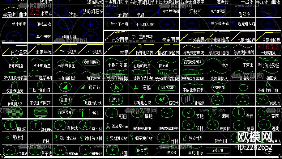 建筑设计中常用建筑图标集锦cad格式下载（渲染图4）