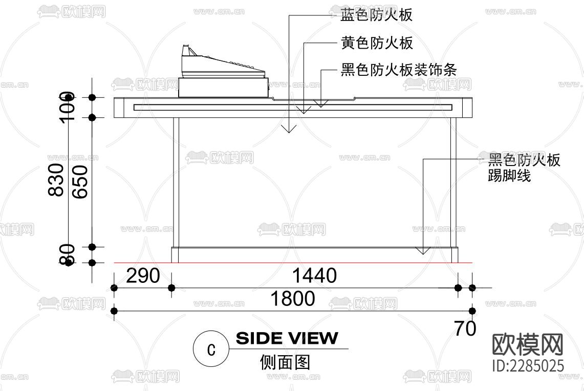超市货架立面图cad施工图下载（渲染图6）