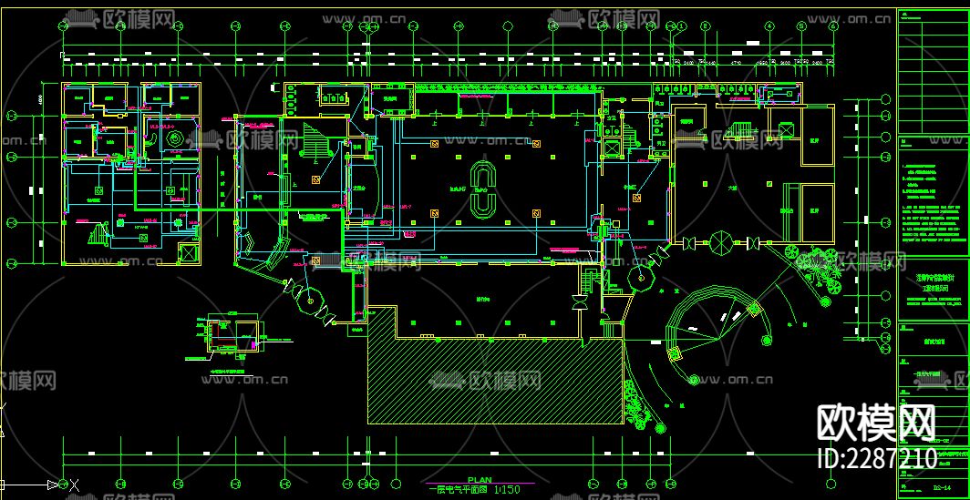 电气cad布置图下载（渲染图2）