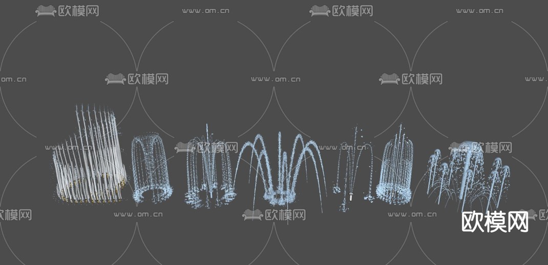 现代喷泉 涌泉 水景su模型下载_ID12120237_sketchup模型下载-欧模网