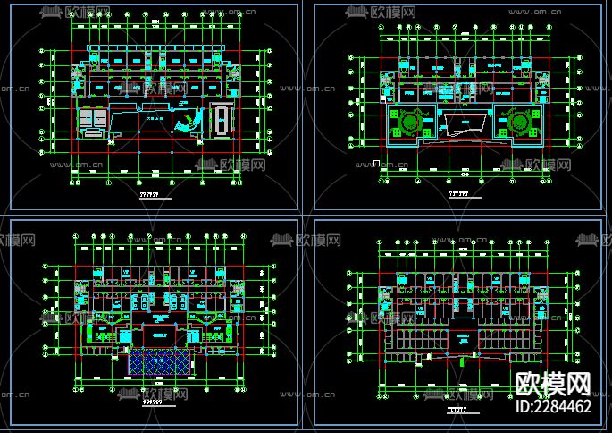 高层酒店CAD施工图下载（渲染图5）