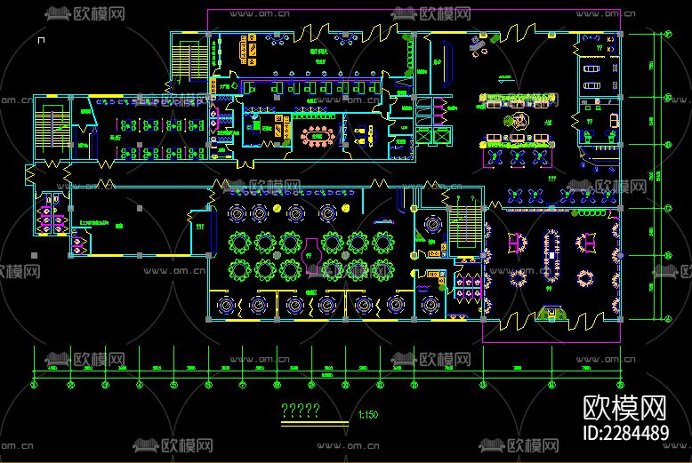 星级宾馆装修图cad施工图下载（渲染图3）