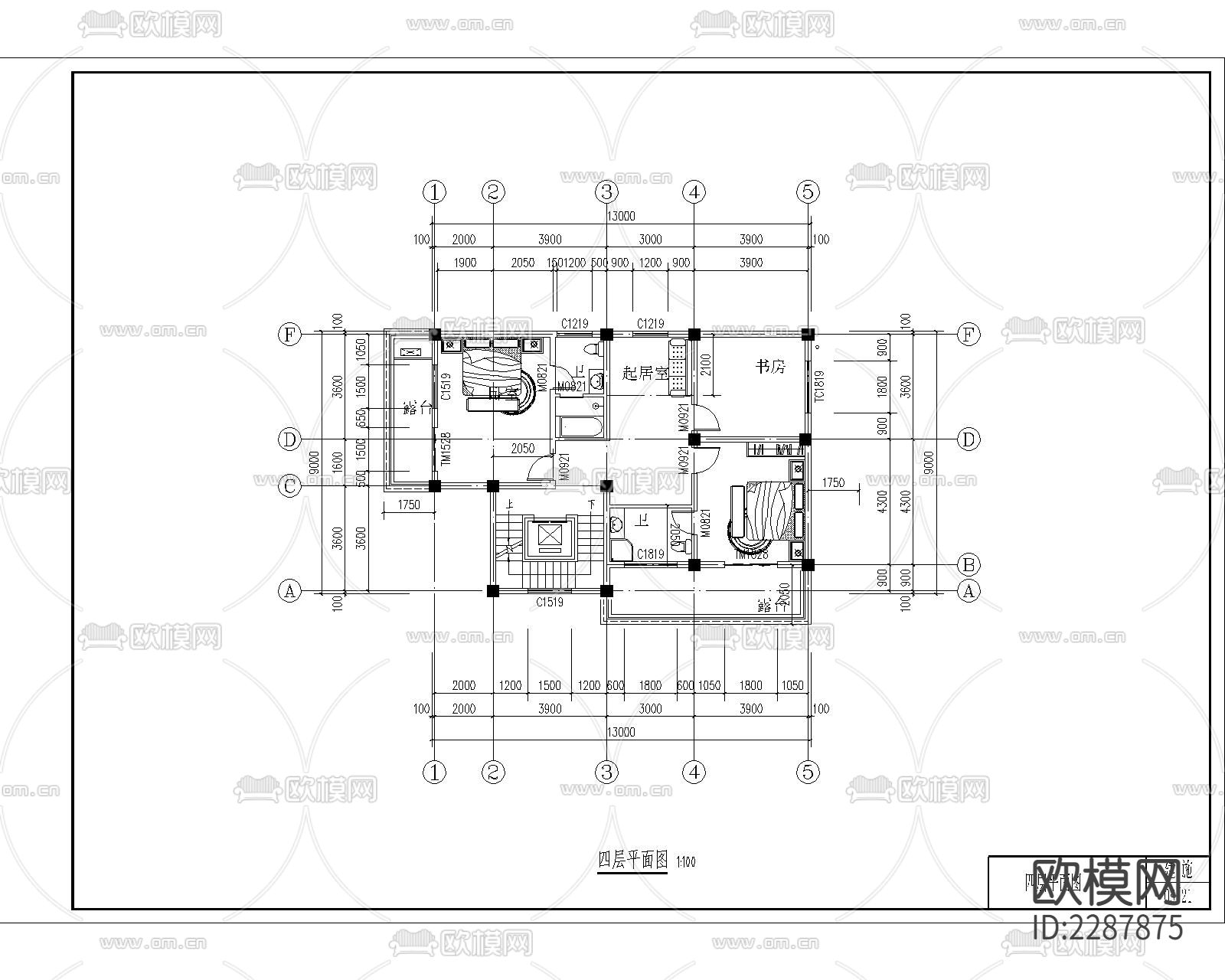 自建房建筑图纸CAD施工图下载（渲染图4）