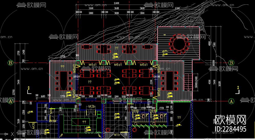 渡假村茶室全套cad施工图下载（渲染图3）