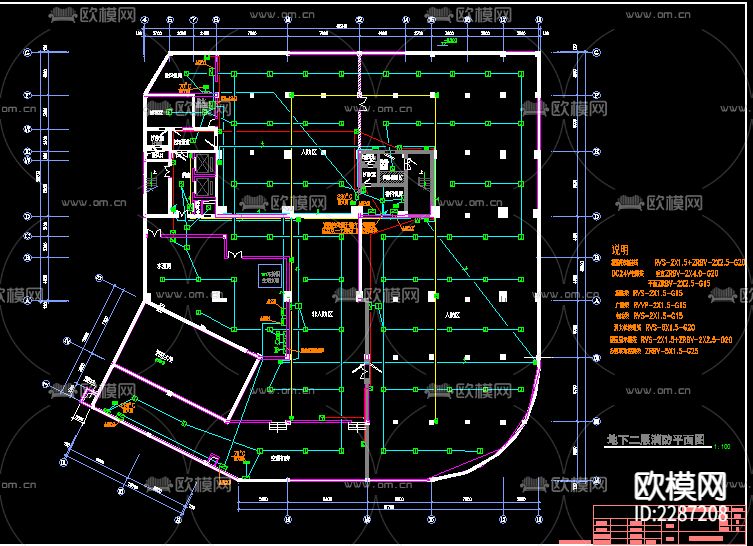 酒店电气cad布置图下载（渲染图6）