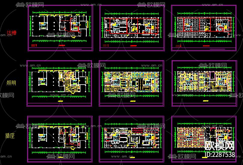 乡村酒店电气CAD施工图下载（渲染图2）