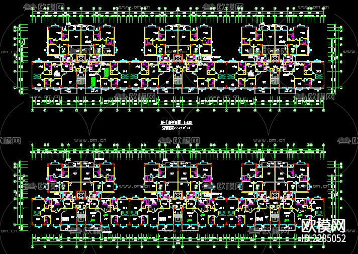 商住楼cad施工图下载（渲染图6）