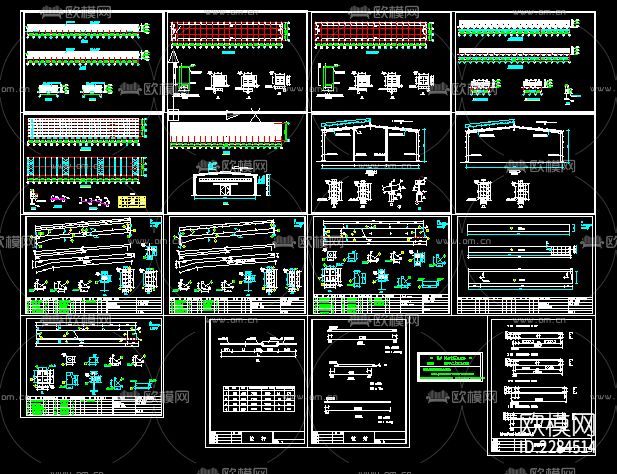 某农贸市场结构cad施工图下载（渲染图1）