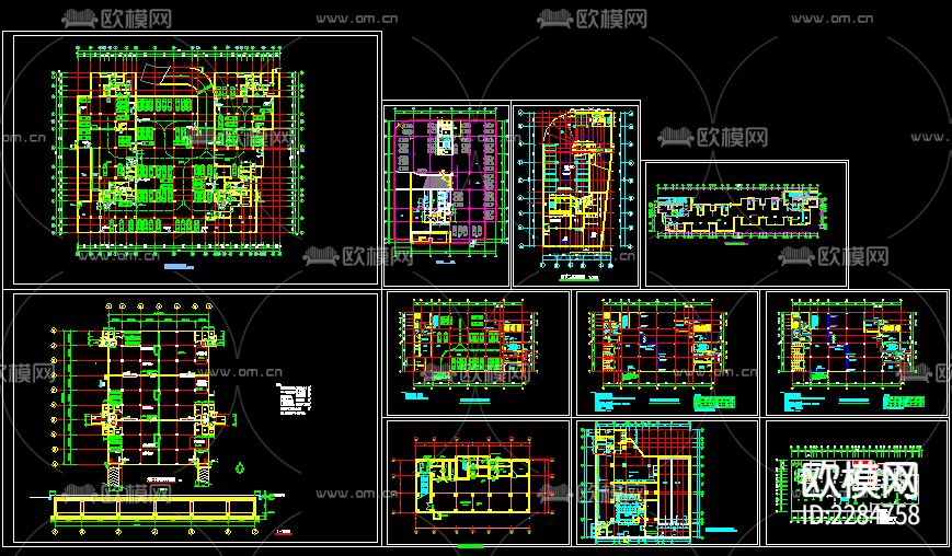 人防建筑cad施工图下载（渲染图1）