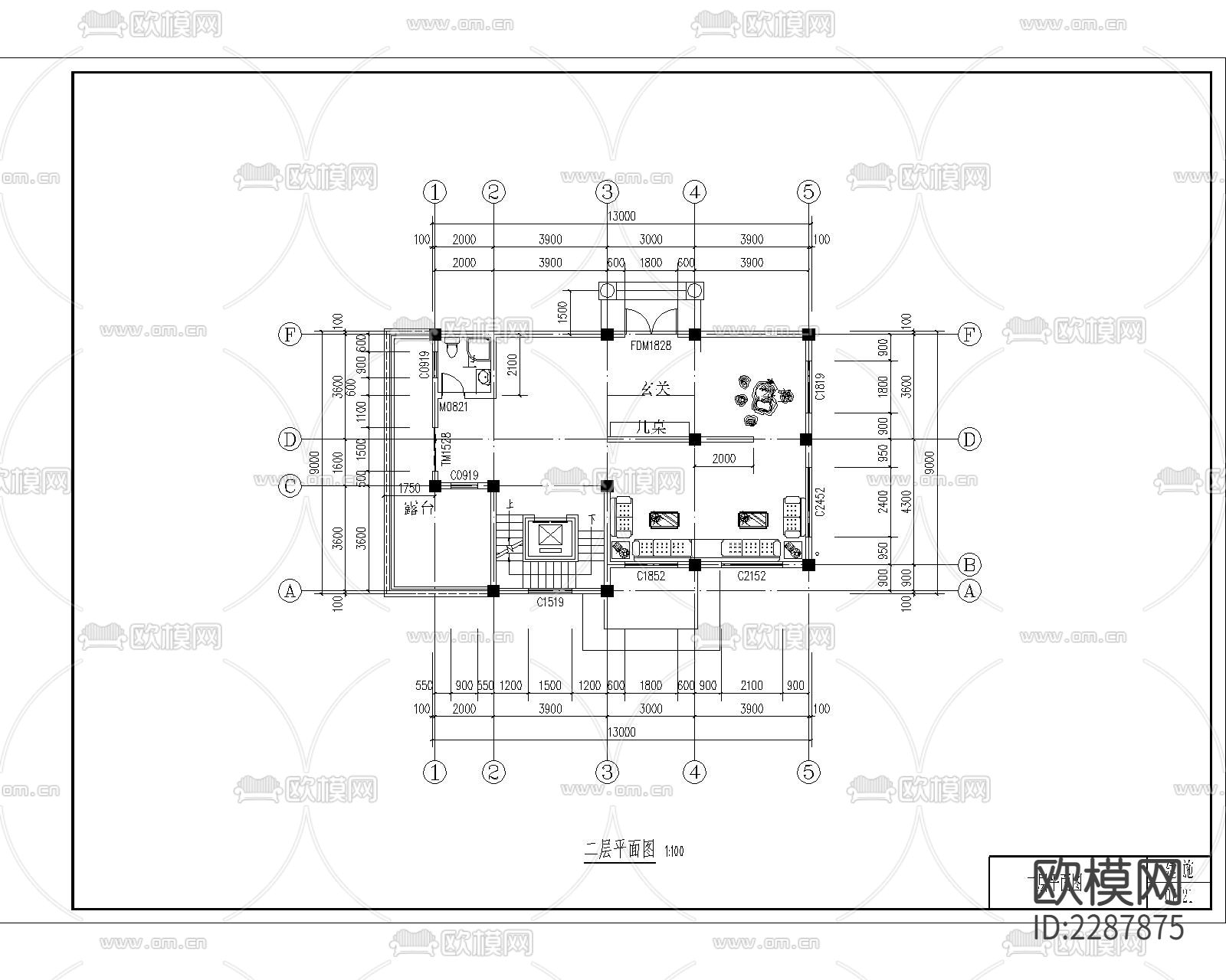 自建房建筑图纸CAD施工图下载（渲染图3）