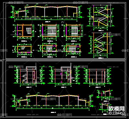 菜市场建筑CAD施工图下载（渲染图4）