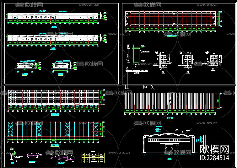 某农贸市场结构cad施工图下载（渲染图2）