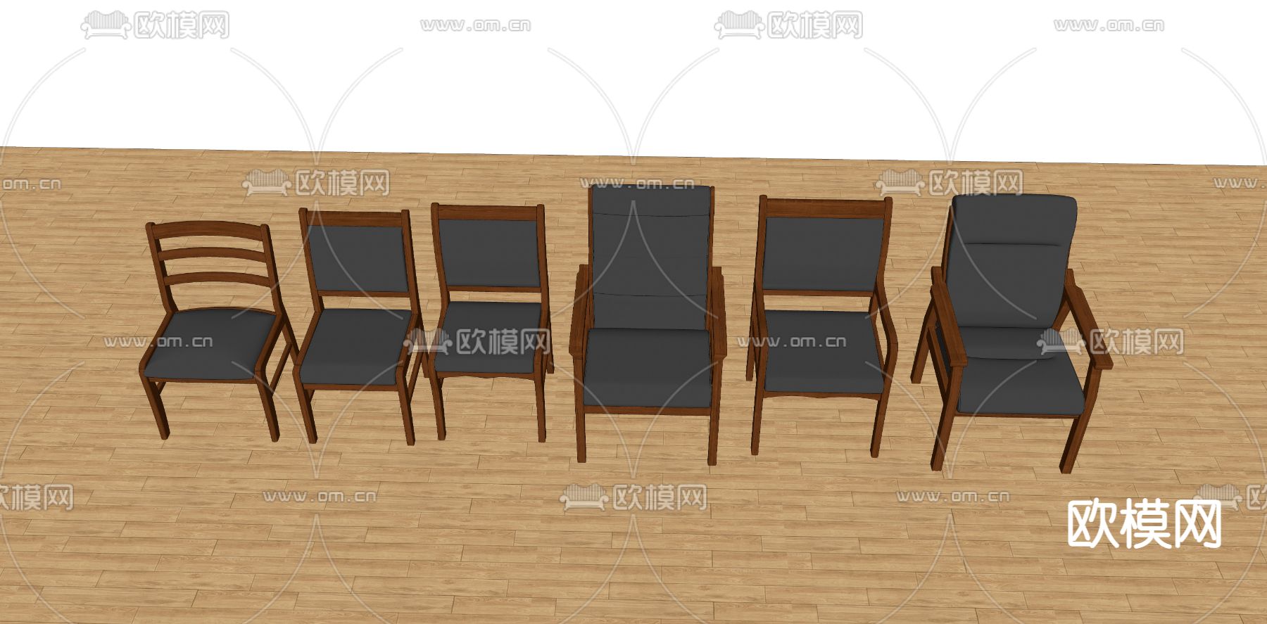 现代办公椅会议椅su模型下载（渲染图2）