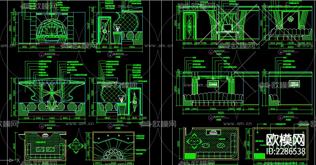 ktv包房装饰装修cad施工图下载（渲染图4）